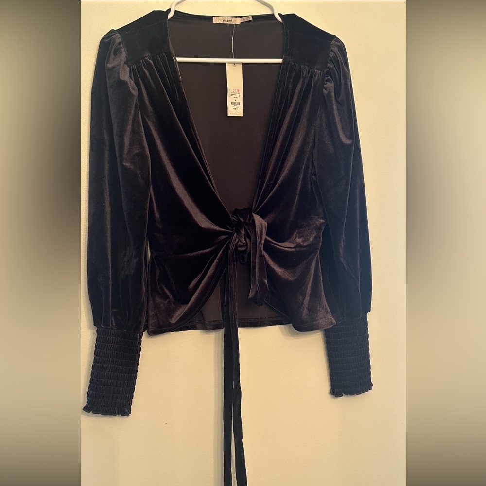 Velvet wrap shirt!